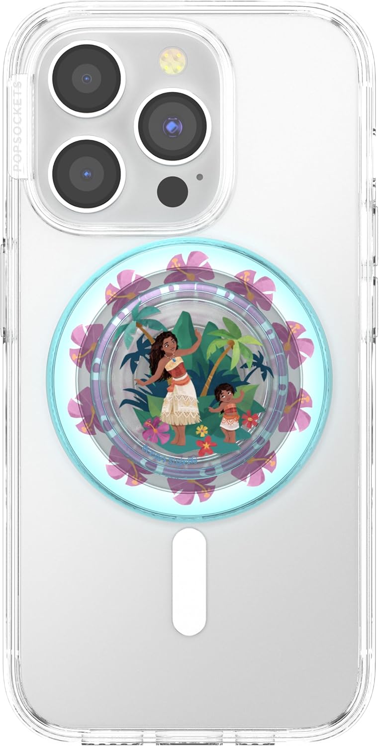 POPSOCKETS قبضة هاتف لمغناطيس ماج سيف مع حامل، حامل مغناطيسي، قمة قابلة للتبديل، قبضة آمنة لجرابات آيفون ماج سيف، قبضة هاتف وجهاز لوحي، موانا - أخوات المحيط - Image 1